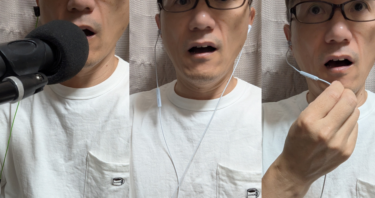 Microphone Test をダイナミックマイク、コンデンサマイクで試した